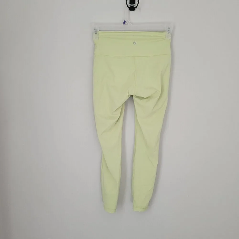 Lululemon Wunder Under High-Rise Tight 28" Full-On Luxtreme in Lemon Vibe Size 6 - Picture 3 of 10